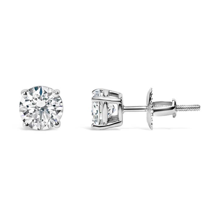Infinite Jewels - Wholesale Stud/Post Earrings - 14K Gold 1.0 Carat Lab Grown Diamond Solitaire Stud Earrings8