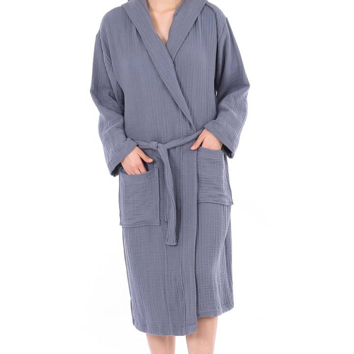 Albornoz unisex de lujo con capucha para venta al por mayor de Aseel