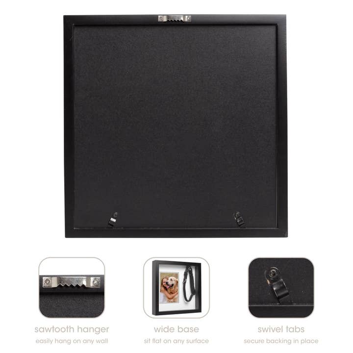 Pearhead - Wholesale Picture Frame - Pet Collar Frame, Black