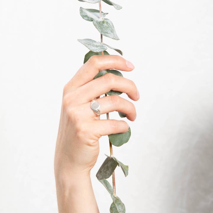 Treehouse Brooklyn - Venta al por mayor Anillo de sello - Anillo monograma con sello vintage desgastado