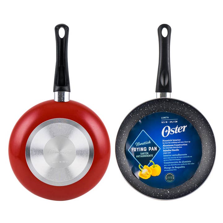 Deluxe Import Trading - Wholesale Pan - OSTER 9.5'' RED NON-STICK FRYING PAN