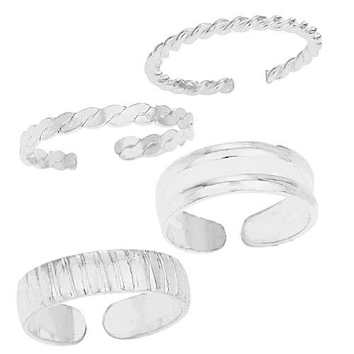 Tiger Mountain Jewelry - Venta al por mayor Juegos de joyas - Set de anillos para dedos de plata de ley Sparkletoes