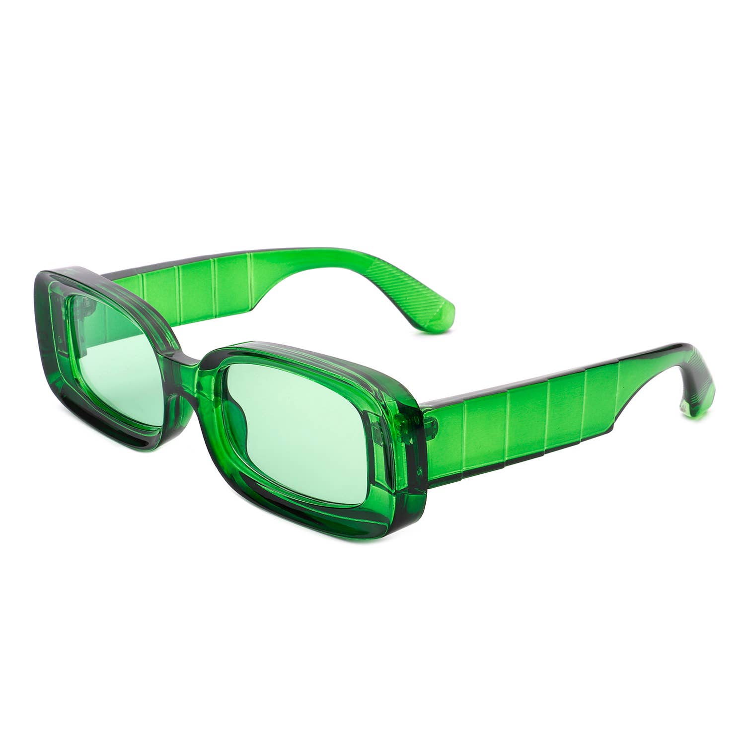 Cramilo Eyewear - Wholesale Sunglasses - Women's - Rectangle Retro Thick Frame Colorful Y2K Sunglasses4