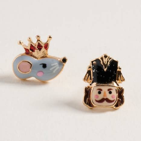 Julmus och nötknäpparhuvud örhängen för wholesale av Designature New York