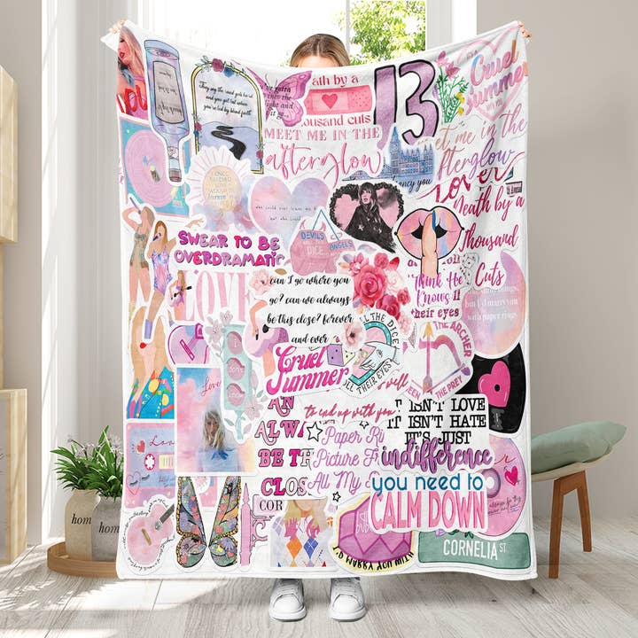 Little Trendy - Wholesale Throw Blanket - Swiftie Throw Blanket soft flannel Blanket