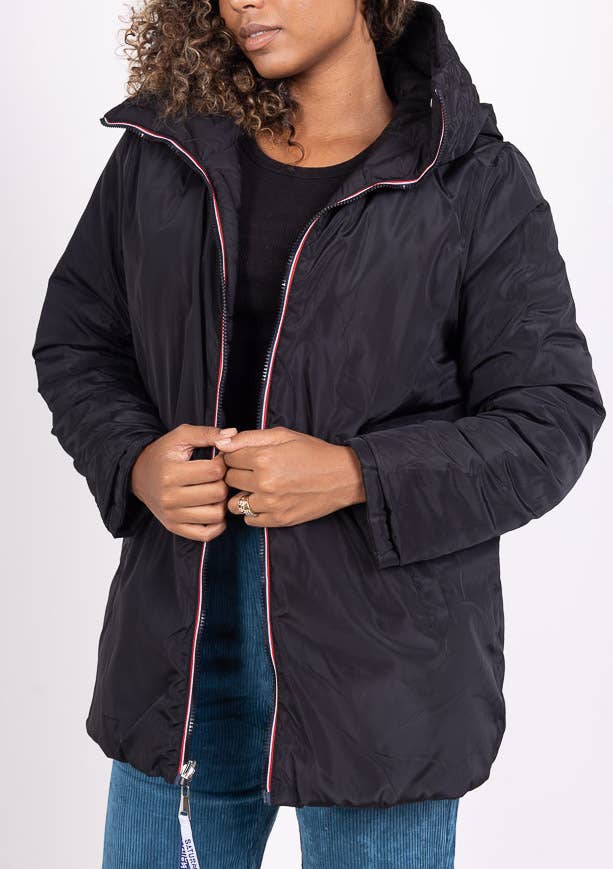 Saturne Paris - BIG SIZE EXCLUSIVE - Vendita all'ingrosso Piumino - Donna - Giacca reversibile imbottita, nera, taglie da M a 5XL2