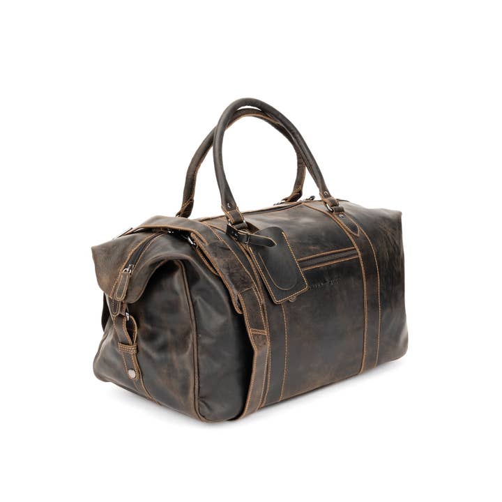 Greenwood Leather AU - Wholesale Weekender bag – men's - THE WEEKENDER DUFFLE BAG - BROWN GW12797BRN1