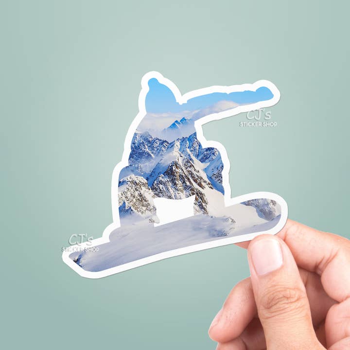 CJ's Sticker Shop - Venta al por mayor Pegatina - Calcomanía de vinilo para snowboard Mountain