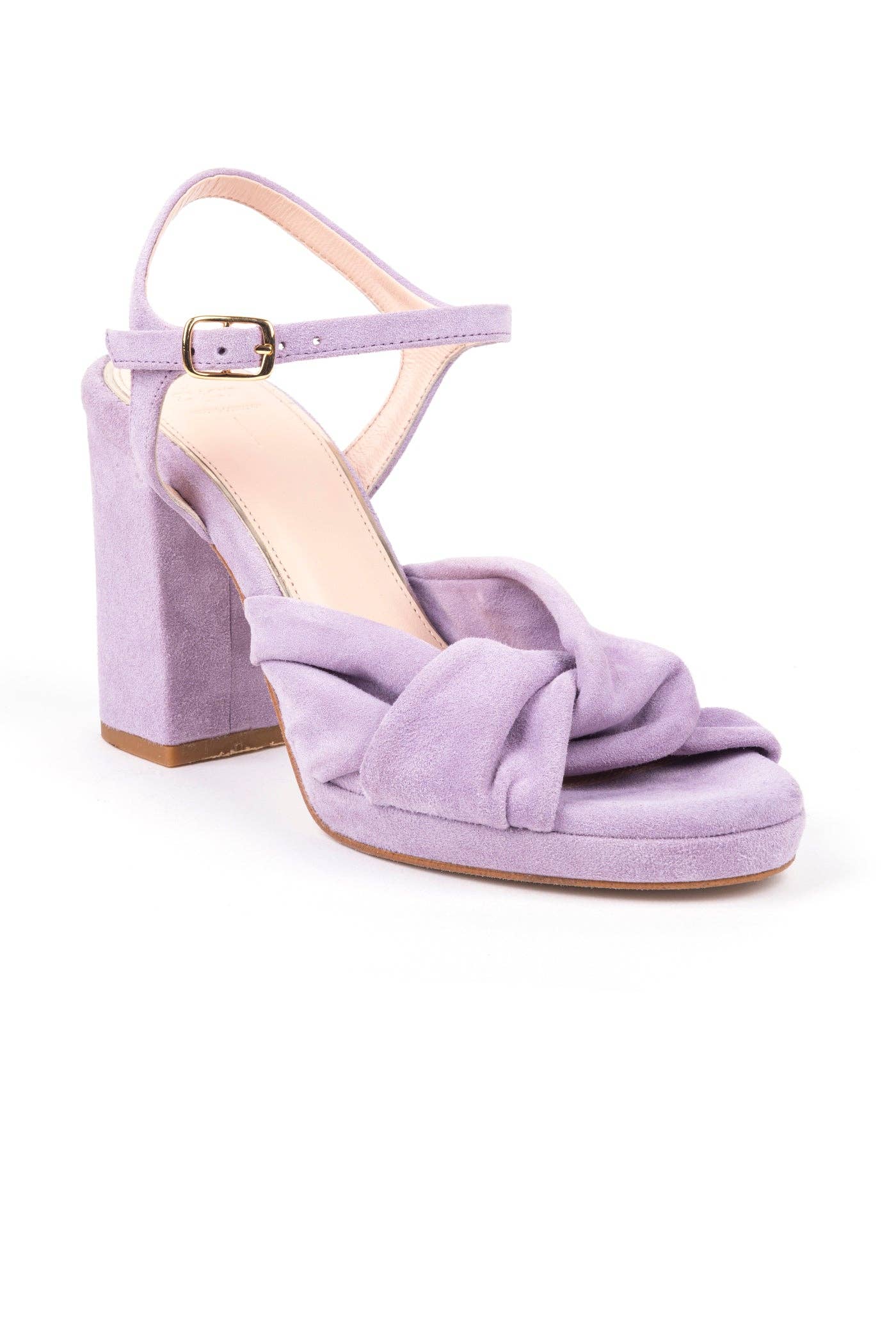 Zilian - Wholesale Platform Heels - Women's - 9 cm high heel bridal sandals with suede knot detail5