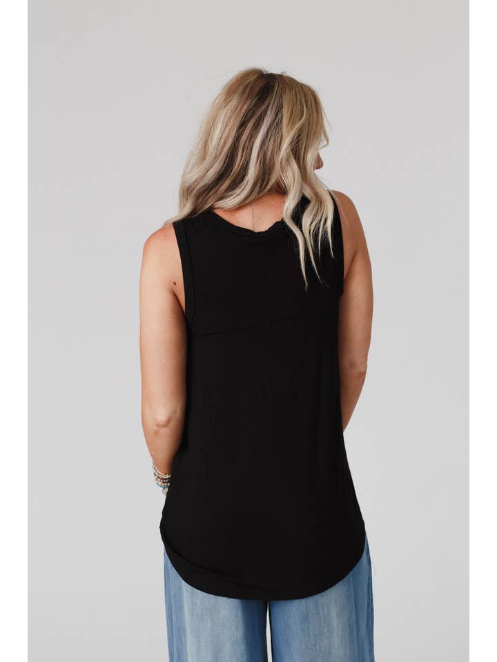 Three Bird Nest - Vente Débardeur – femme - Débardeur Shelli à encolure dégagée - Noir3