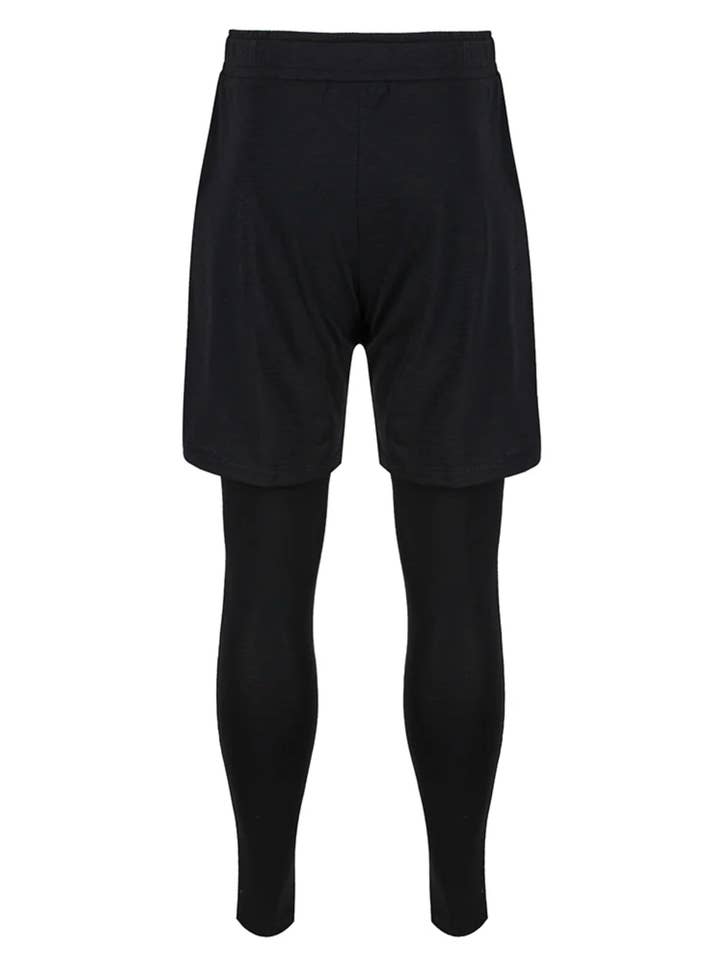 AG Pants - Black - Men's Shorts With Long Base Layer - Eco for wholesale by warrioraddict