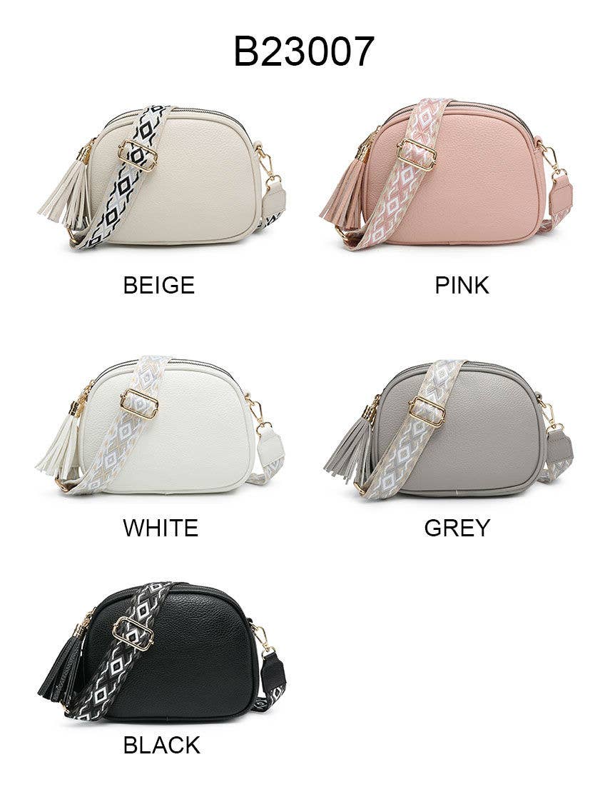 Papaya Fashion Ltd – wholesale Crossbody bag – Women's – B23007 Cross Body Handbag with three zip top sections17