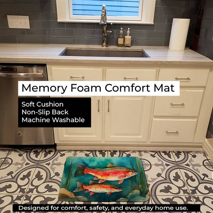 Forellen-Küchen- oder Badematte DAC2839 für den Großhandel von Caroline's Treasures