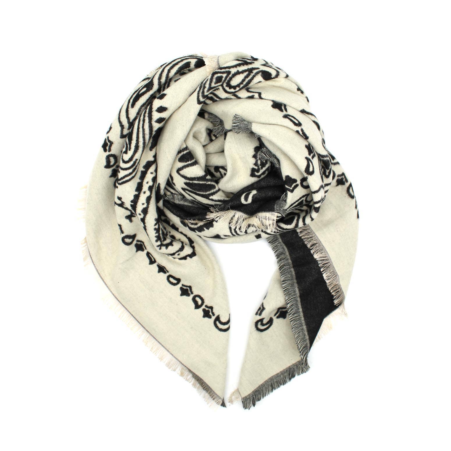 Vimoda - Wholesale Scarf - Women's - Large paisley pattern bandana scarf0