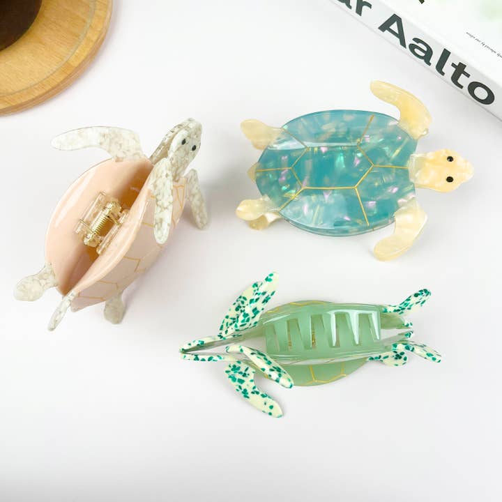 TheDivaSoap - Wholesale Hair Clip - Women's - Pink Turtle Claw Clip,Animal Hair Clip