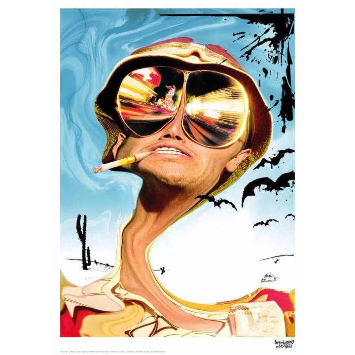 Poster encadré Fear And Loathing In L.A Johnny Depp au format A3 pour la vente par memory Box