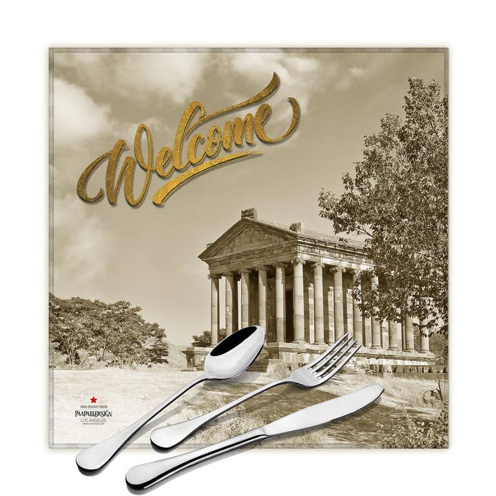 Temple of Garni Elegant Cloth Dinner Napkins, 17"x17" for wholesale by Paapaiii