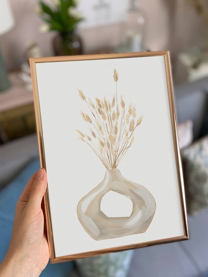 Bunny Tail Vase Wall Art Print for wholesale by We Love Prints