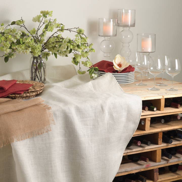 Saro Lifestyle - Wholesale Tablecloth - Burlap Tablecloth5