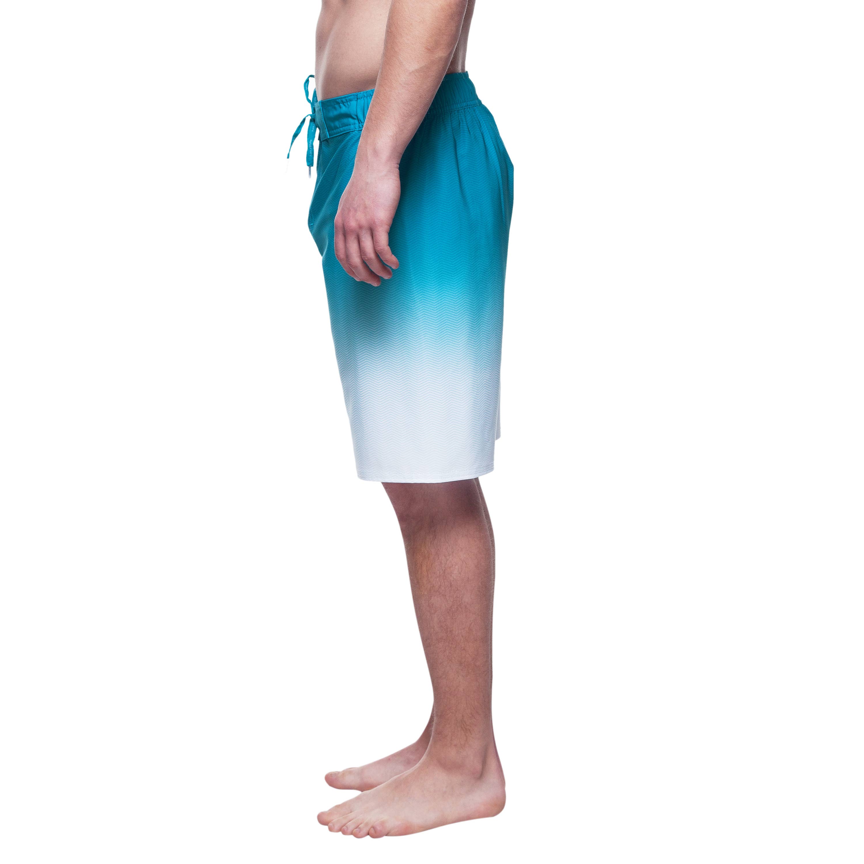 Rokka & Rolla - Wholesale Swim Shorts - Men's - Men's 9" Half Elastic Waist Board Swim Shorts Swimwear38