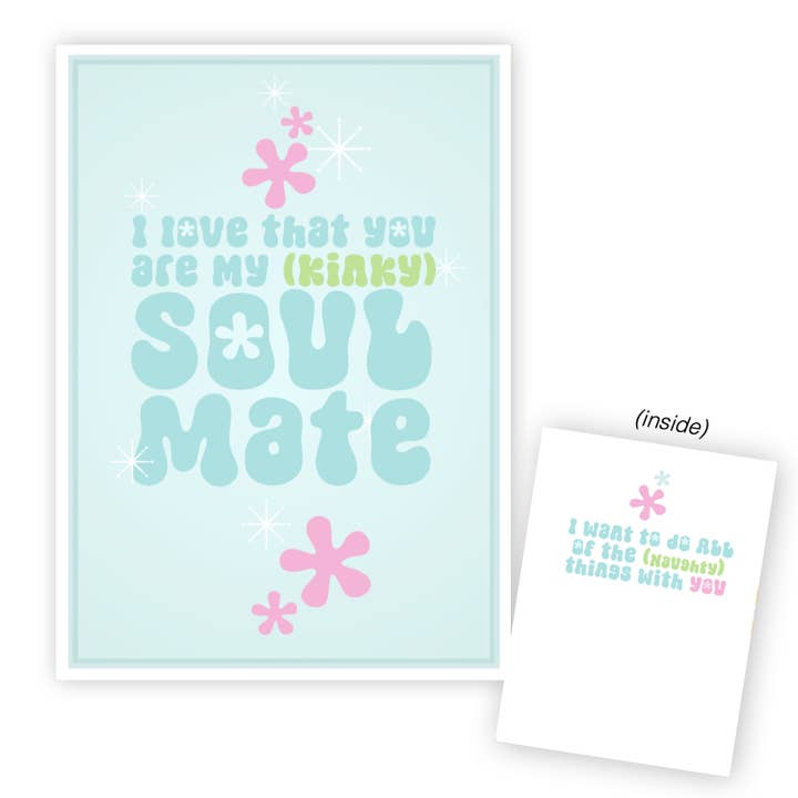 Naughty Greeting Card - You Are My (kinky) Soulmate for wholesale by warm human