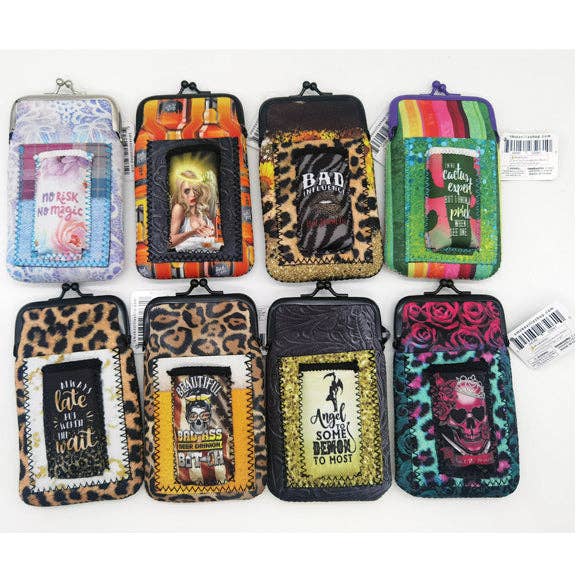 Novelty Brands - Wholesale Retailer Display - Home & Living - Neoprene Cigarette Pouch with Pocket Assortment- 8/Display2