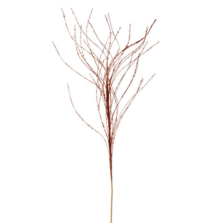 Vickerman 37" Copper Wavy Twig Glitr Spray 6/Bg for wholesale by Vickerman