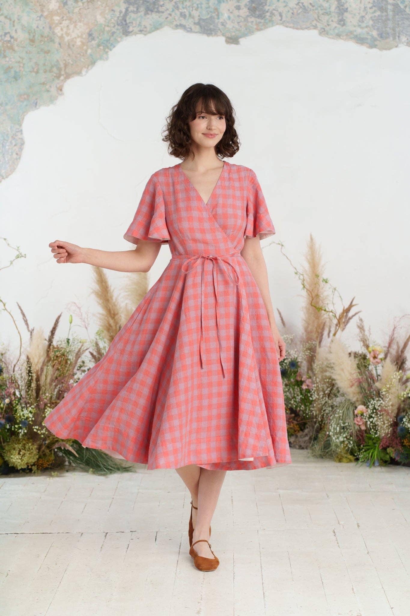 Son de Flor - Wholesale Jurk - Dames - Wikkeljurk met vlindermouwen30