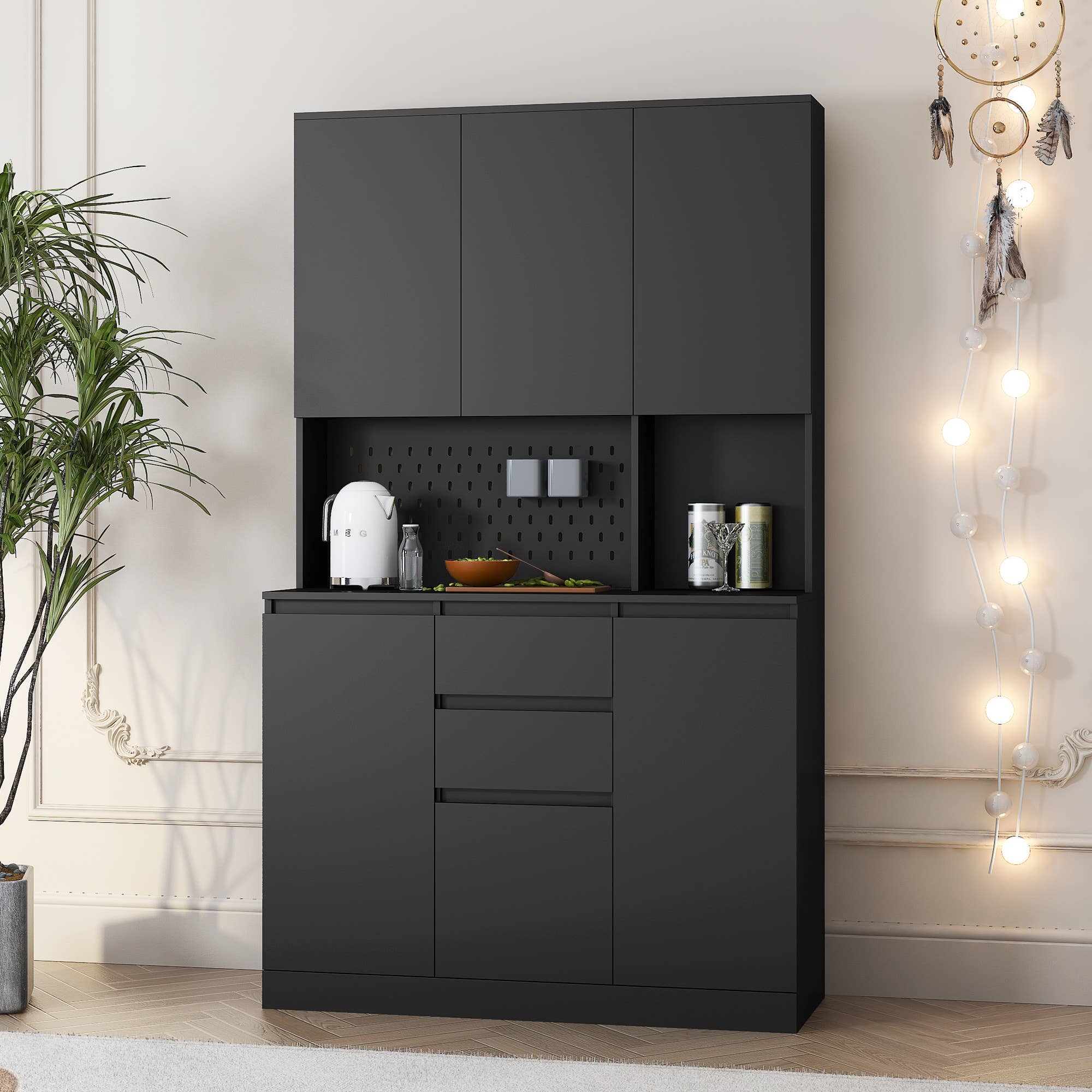 39F Inc. - Vente Armoire - Armoire de garde-manger 74", station de charge, support pour micro-ondes19