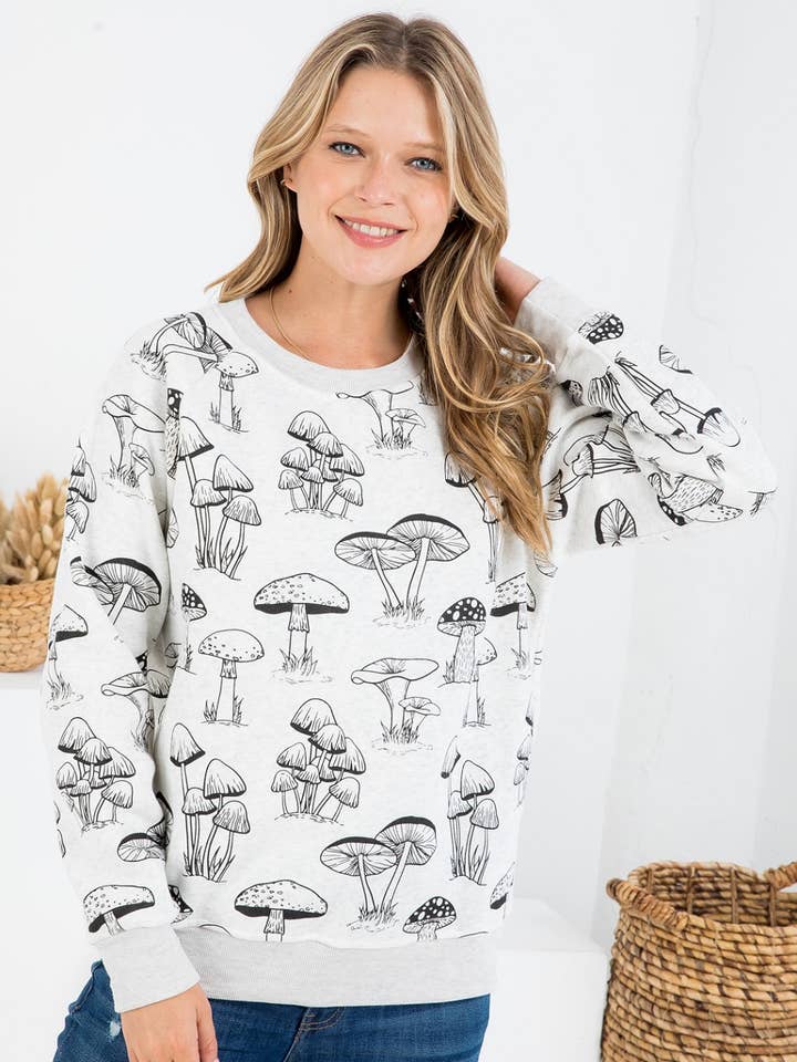 Felpa con stampa a funghi per la vendita all'ingrosso da parte di LA Soul