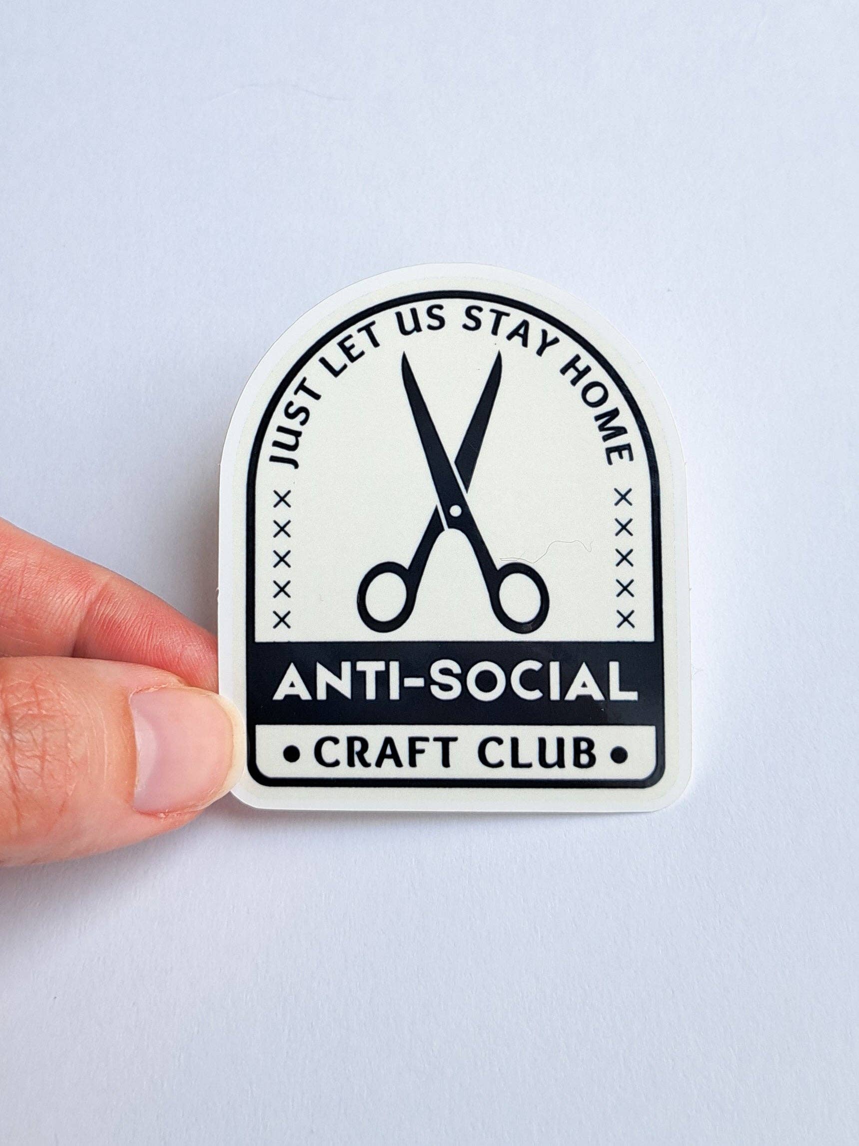 The Pigeon's Nest - Wholesale Sticker - Anti-Social Craft Club Sticker - Crafter fun sticker1