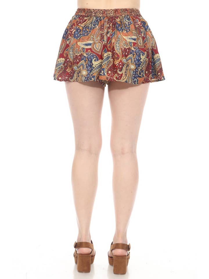 Lakhays Collection Inc. – Großhandel Shorts – Damen – Fließende Paisley-Shorts3