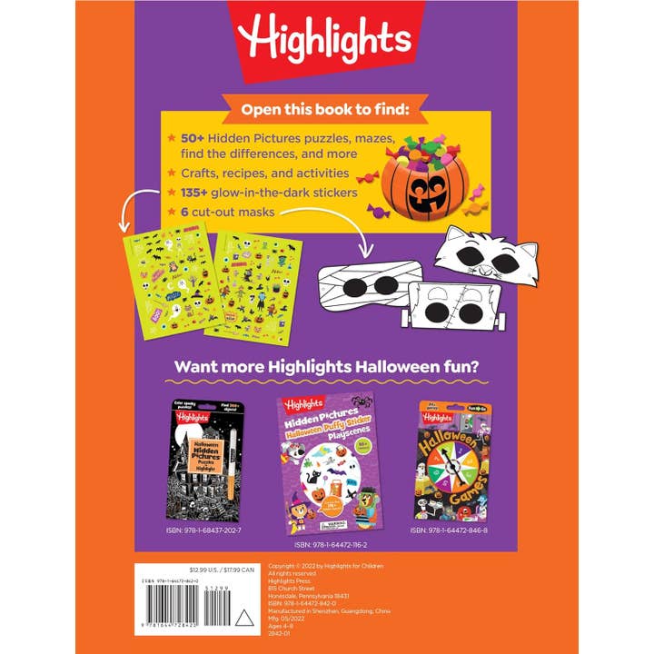 Highlights for Children - Wholesale Coloring & Activity Book - Kids & Baby - Halloween Puzzles Deluxe1