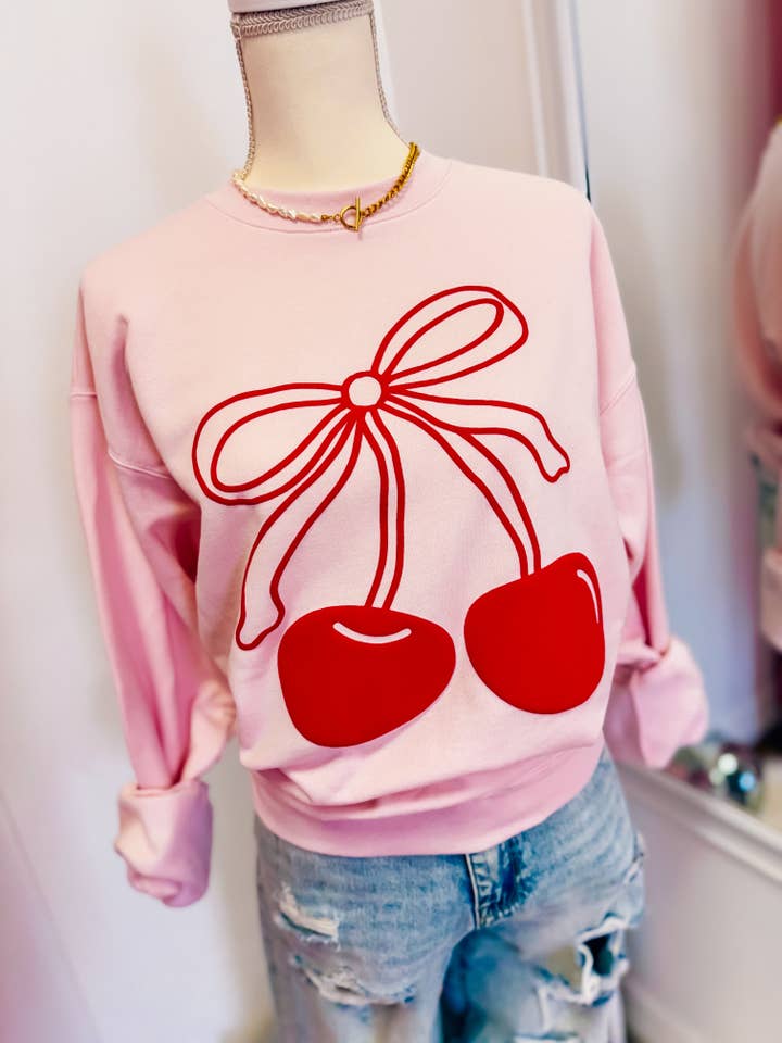 Cherry Puff Sweatshirt for wholesale by Hart and Hollow