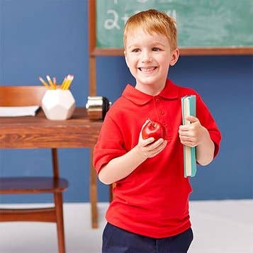 Unik - Wholesale T-Shirt - Kids - Boy's Premium Polo School Uniform Shirt Sizes 5-18 Red5