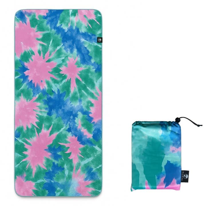 UPF 50+ Beach Pool Towel - Full Size (Tie Dye Paradise) for wholesale by ROAM