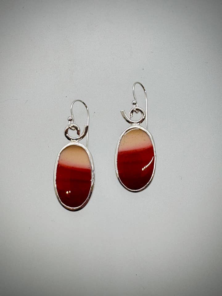 Sterling and Mookite Earrings for wholesale by Morgan McGeehan Designs