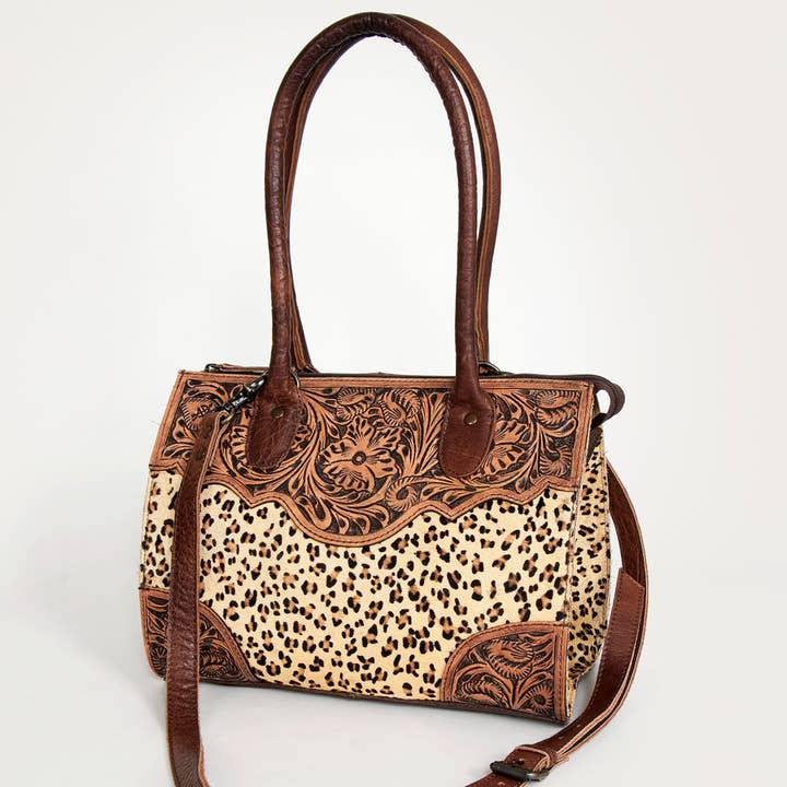 LC-ADBG907 Leopard Print Western Tote Tooled Leather & Hair-On Hide Bag by American Darling and other Purchase Wholesale leopard tote. Free Returns & Net 60 Terms on Faire trending on Faire.