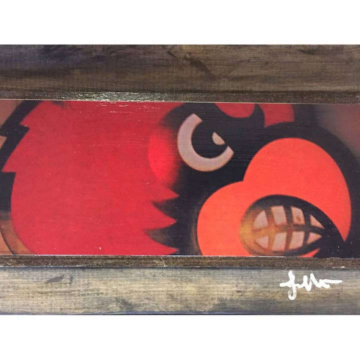 Louisville Cardinal Wooden Art for wholesale by Layne Wilson
