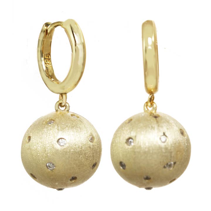 Ball Huggie Hoop Earring for wholesale by Rachel Reinhardt