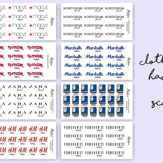 Tøjbutik Haul Klistermærker for engroshandel hos Stickies by C&S