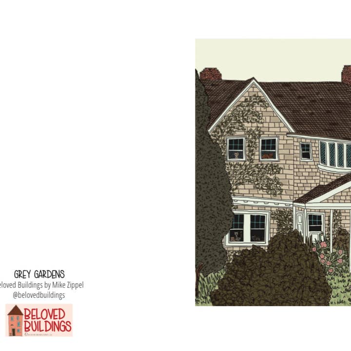 Grey Gardens- Greeting Card - A2 for wholesale by Only In My Dreams Events LLC