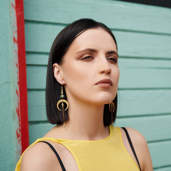 XTRA by Stacey - Wholesale Dangle Earrings - The Sasha Earring - African Turquoise