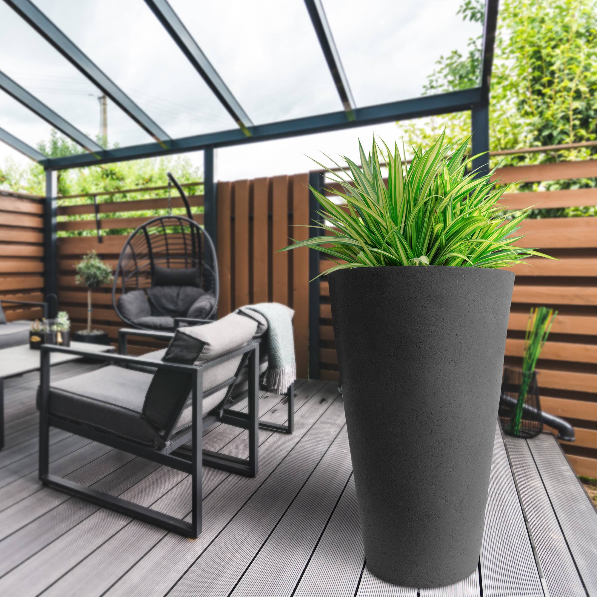 Algreen - Wholesale Planter Box - 30" Tall Crete Self-Watering Planter16