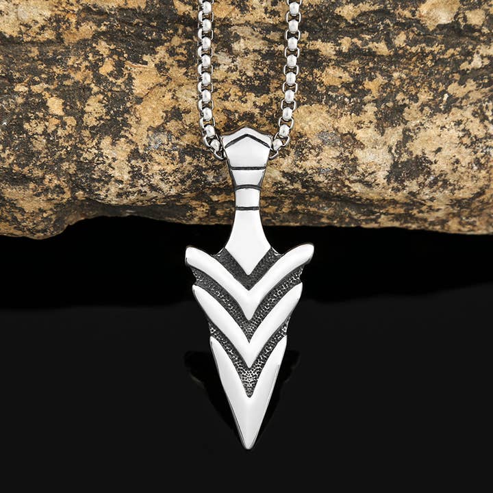Viking Style Triangular Spear Necklace for wholesale by Gemcohub
