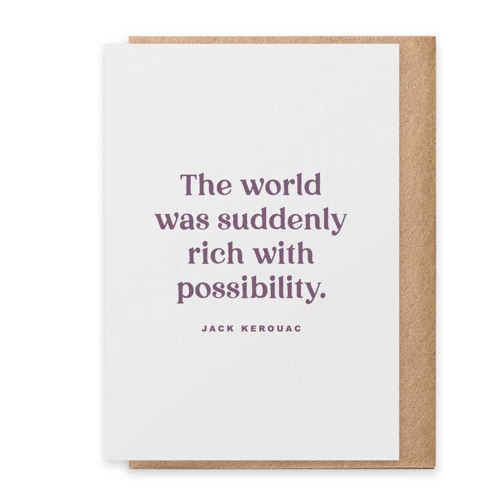 Possibility / Kerouac - Greeting Card for wholesale by Paisley & Parsley