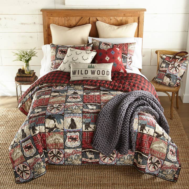 American Heritage Textiles - Wholesale Bedding Set - Donna Sharp The Great Outdoors 3PC Quilt Set - Clearance