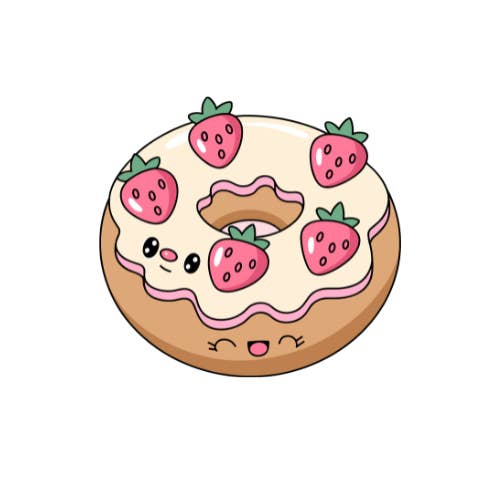 STRAWBERRY DONUT STICKER for wholesale by Stickerlishious