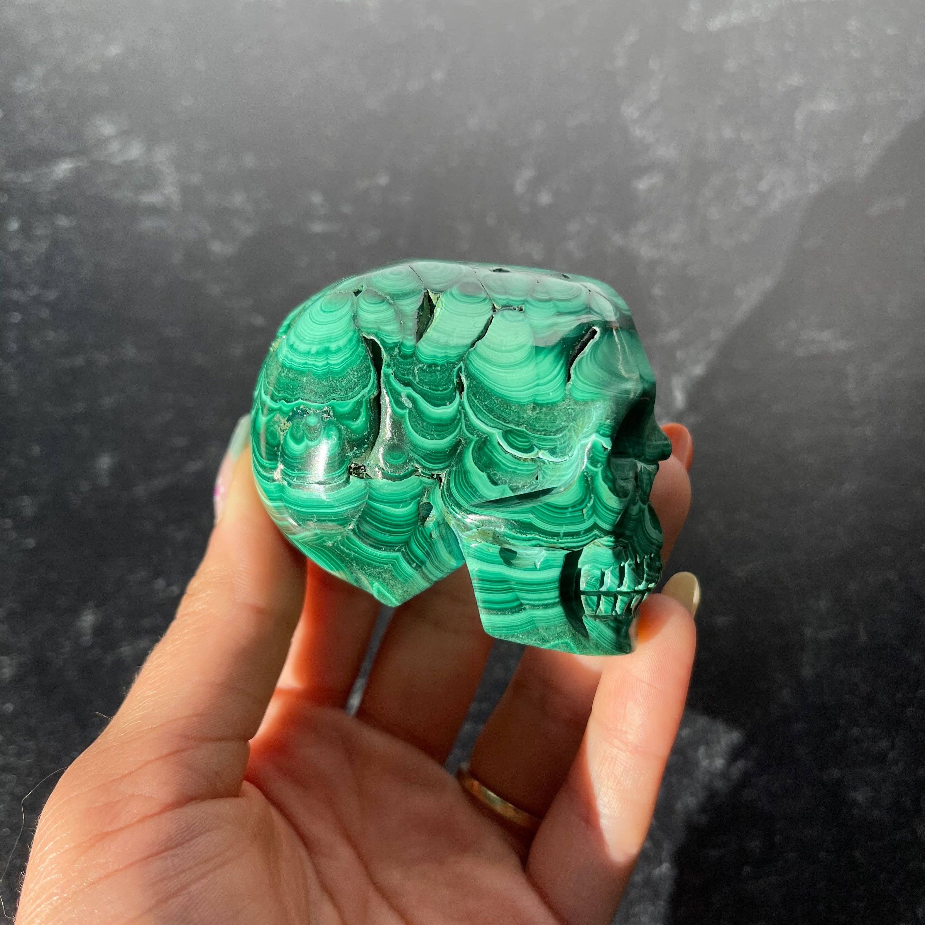 Good Juu Juu - Wholesale Spiritual Stone/Crystal - Malachite Skull Collection3