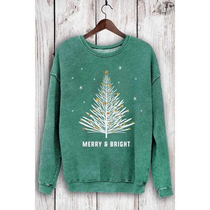 MERRY N BRIGHT GLITTER MINERAL SWEATSHIRTS for wholesale by HRTandLUV